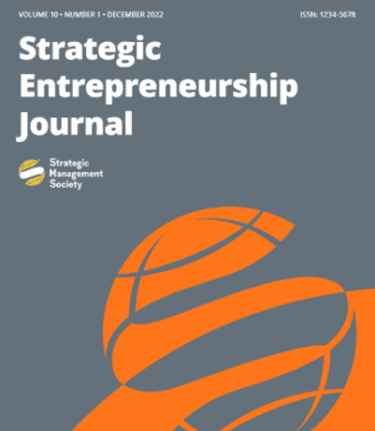 Strategic Entrepreneurship Journal cover