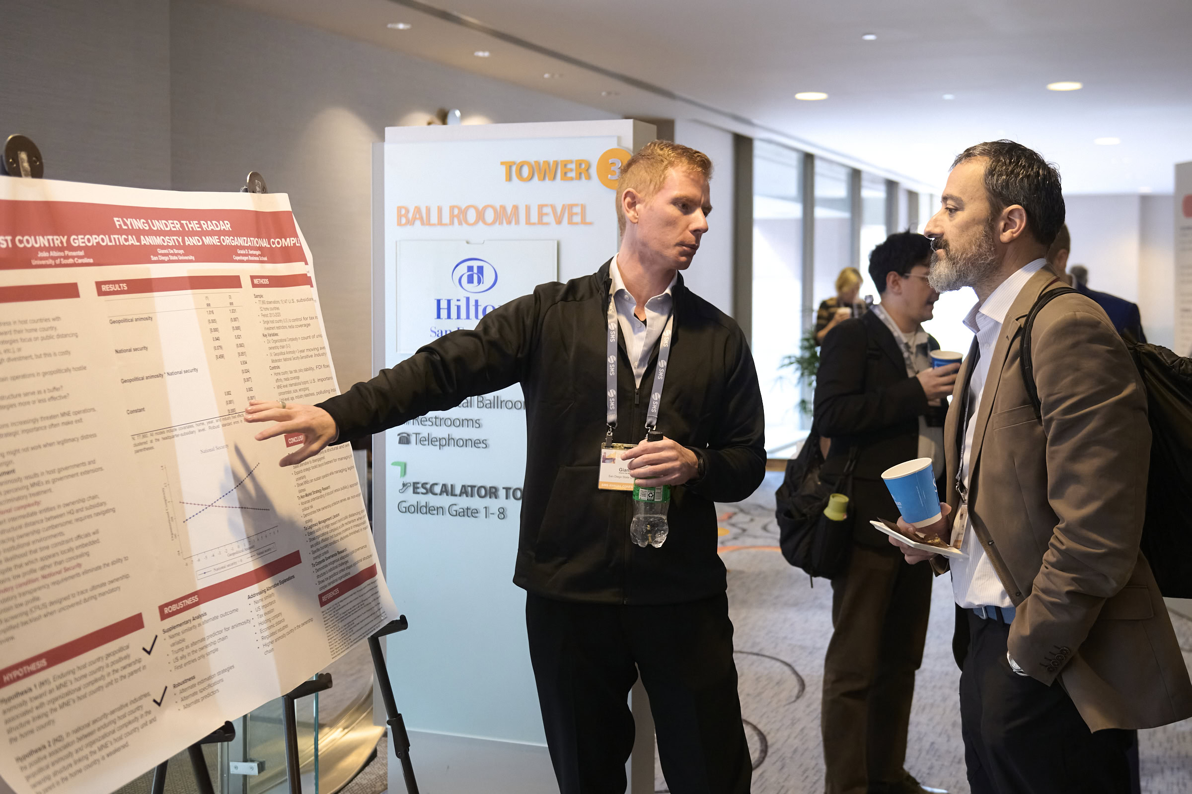 SMS PhD student presenting their research.