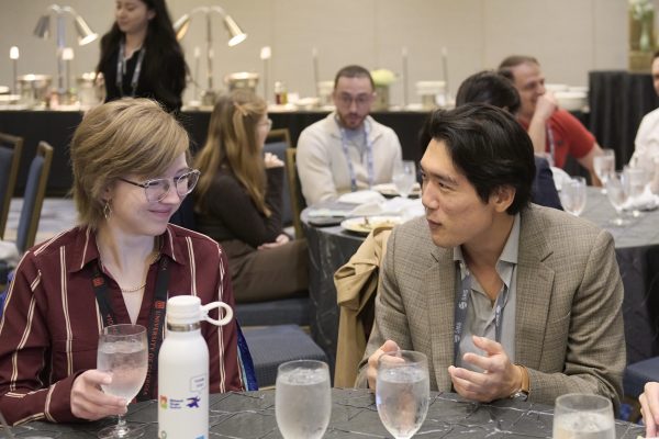 PhD students at lunch